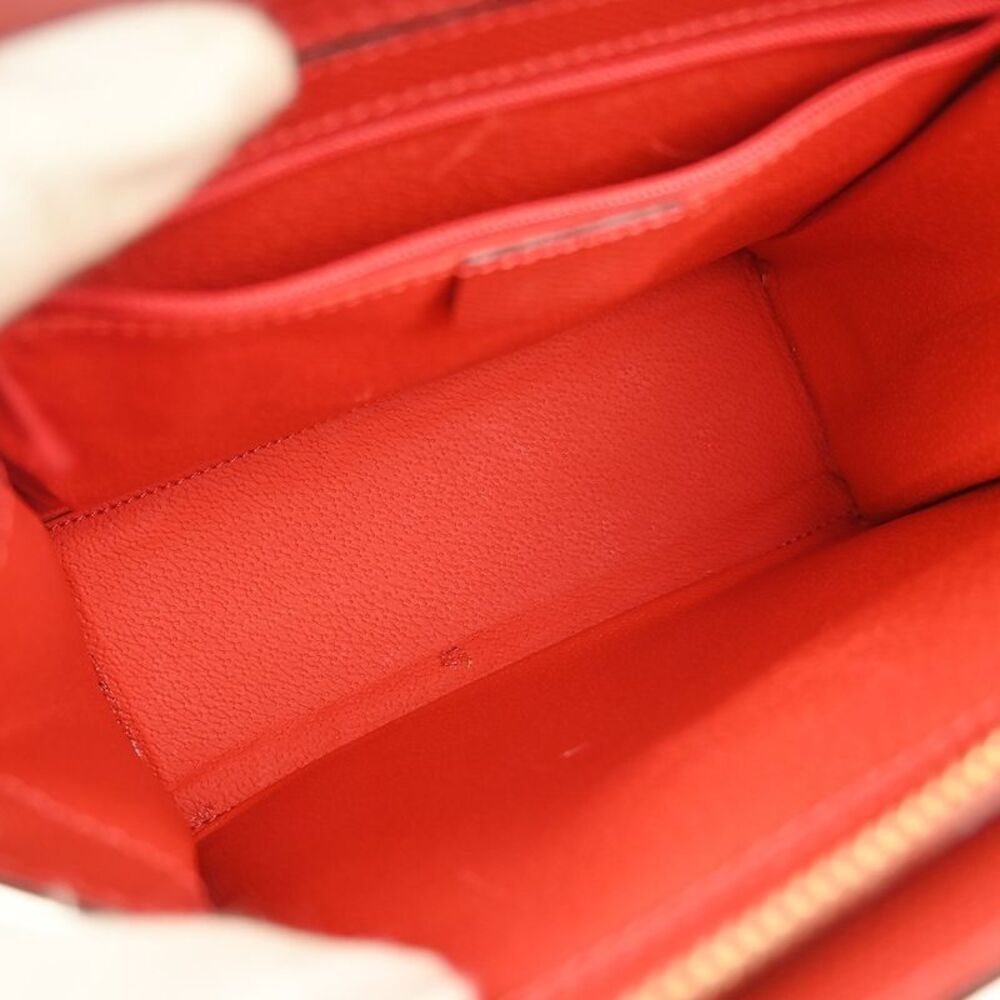 Celine Handbag Leather Red Leather Handbag - Picture 3 of 10